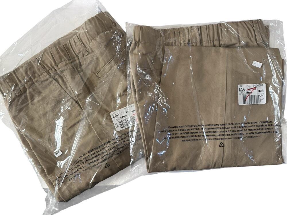 Lands End Boys 20 Elastic Waist Pullon Pants LOT 32W/31"+31.5"L #7356
